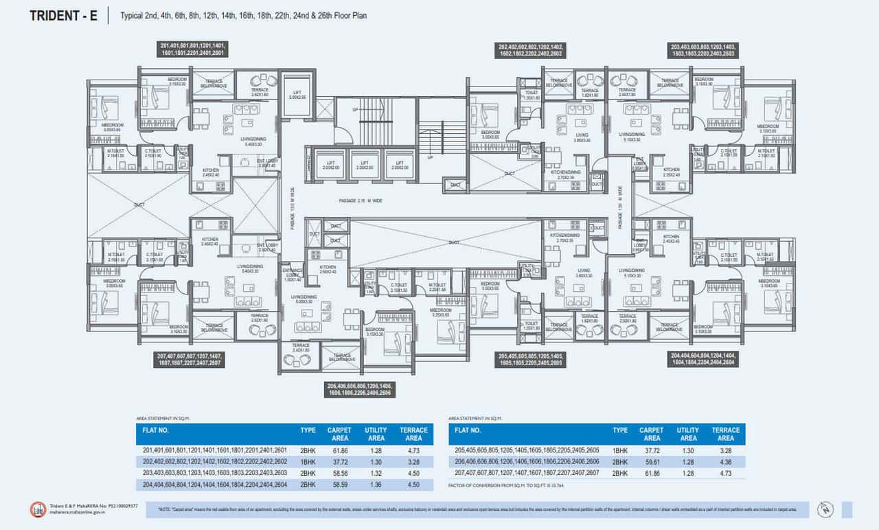 Paranjape Trident Towers Floor plan 2