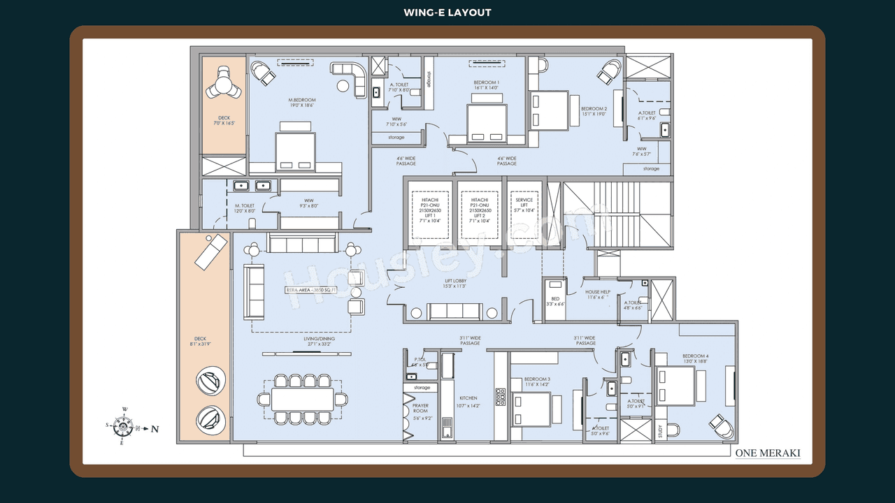 One Meraki Floor plan 4