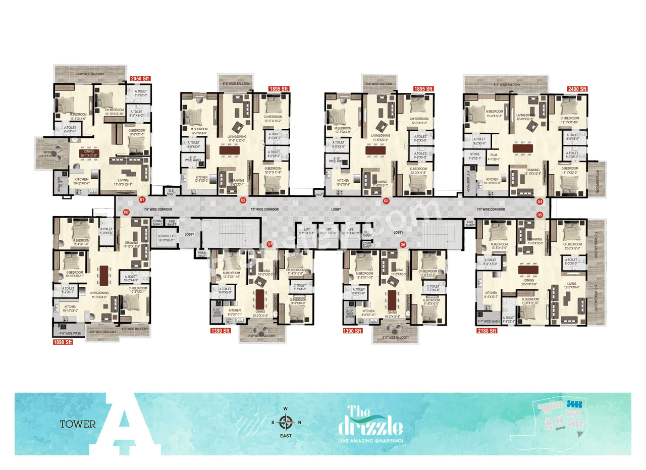The Drizzle Floor plan 1