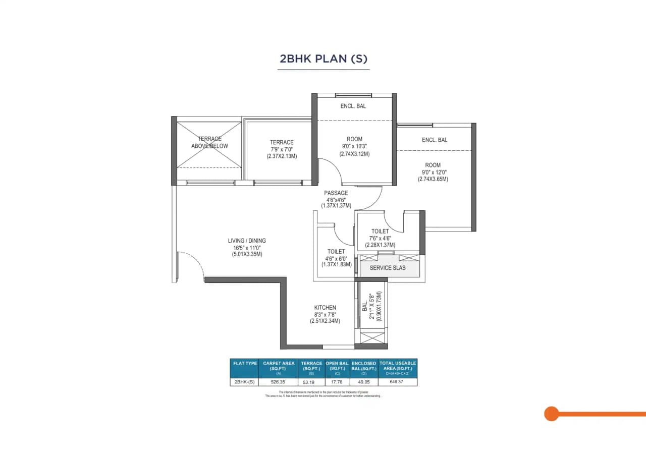 Park Connect Unit plan - 650 sq.ft.