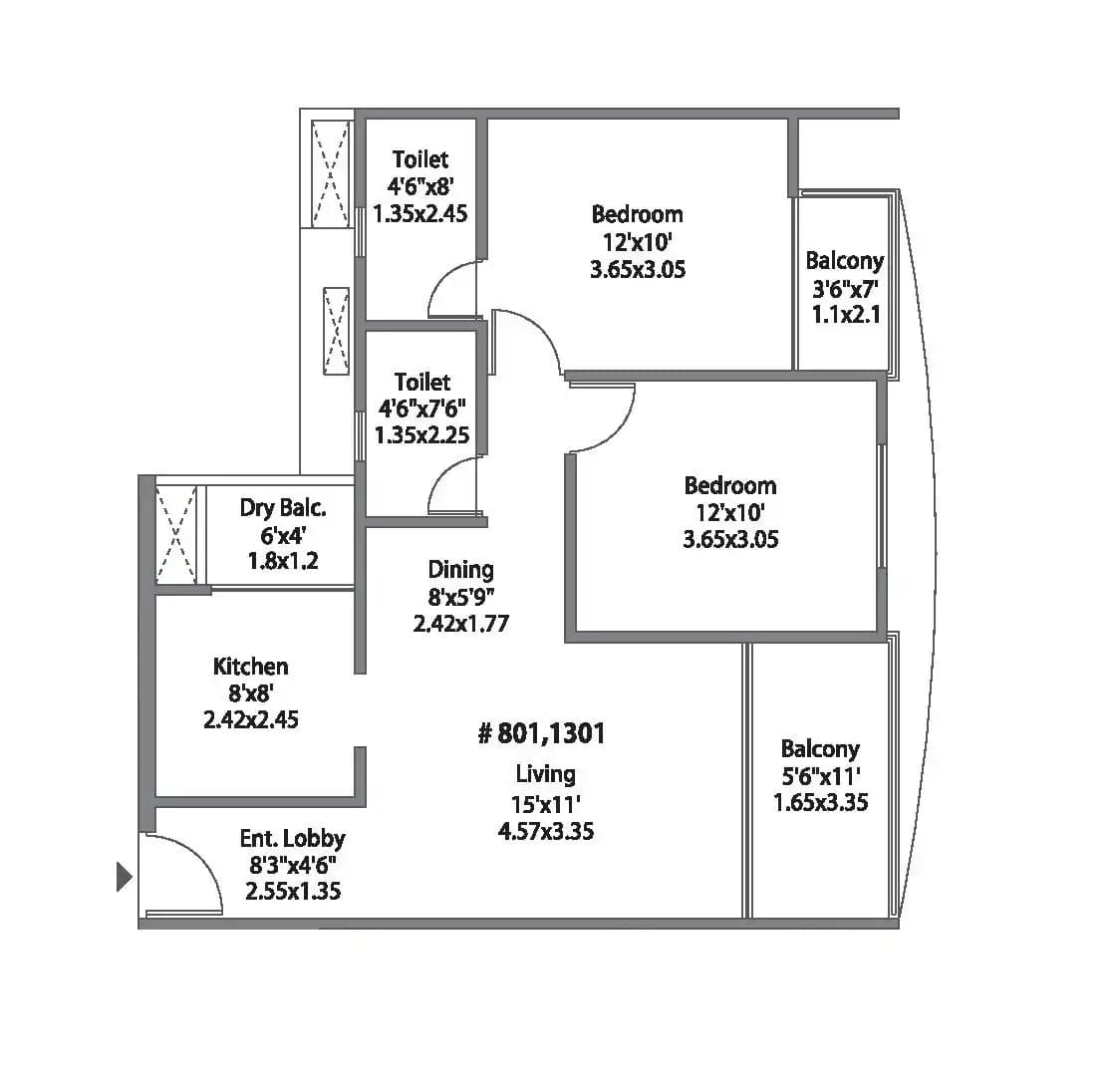 Mantra Montana Unit plan - 782 sq.ft.