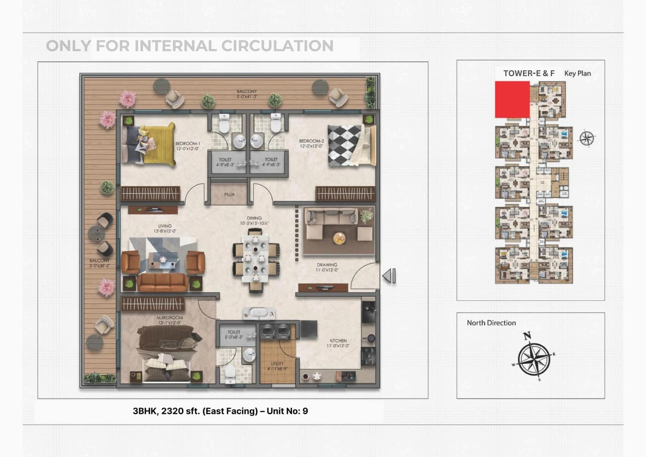 E - Infra MoonGlade Unit plan - 1624 sq.ft.