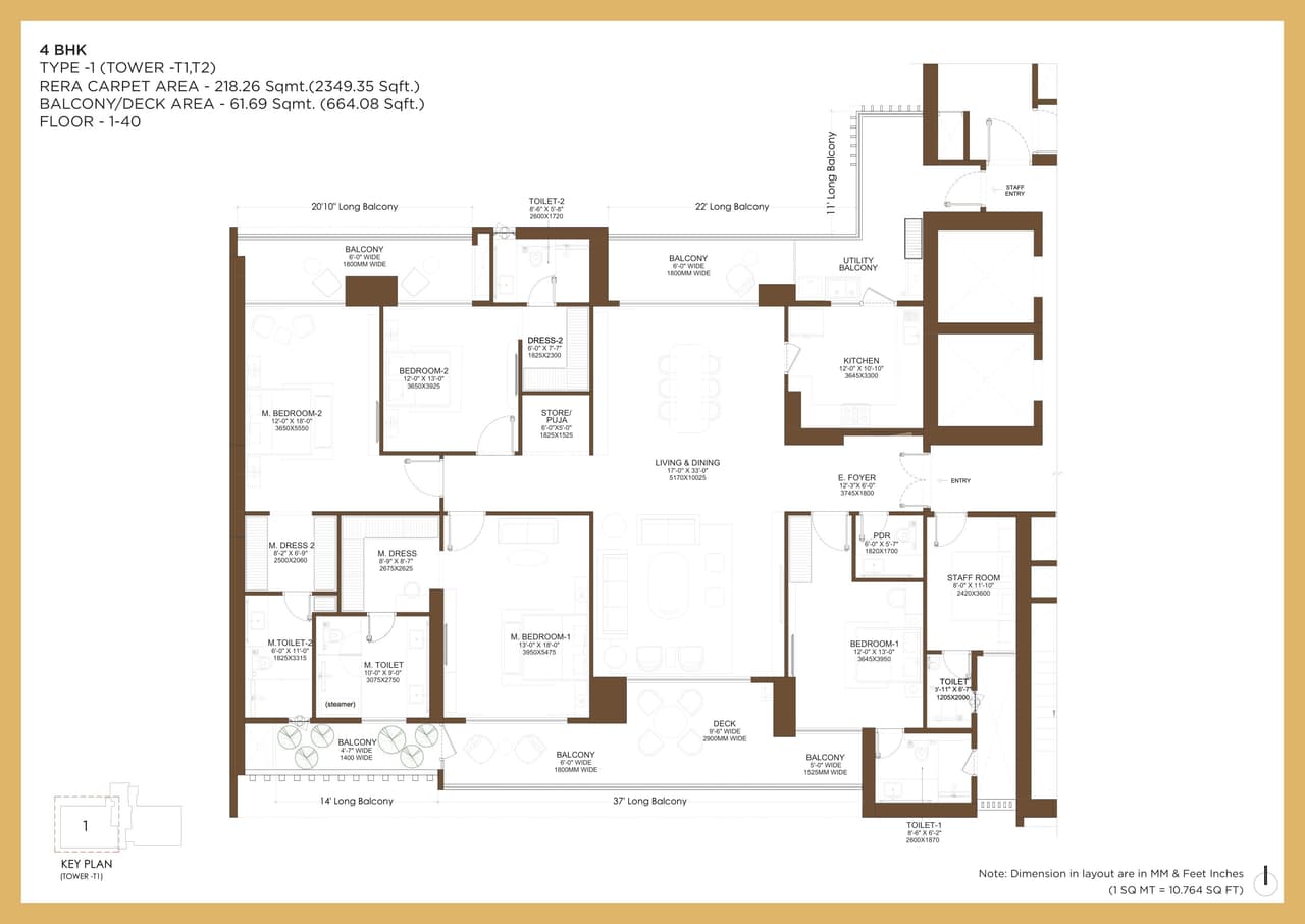 Unit plan - 2350 sq.ft.