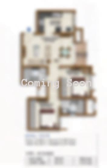 Purva Aerocity Unit plan - 771 sq.ft.