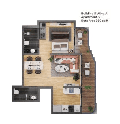 Avant Heritage Unit plan - 360 sq.ft.