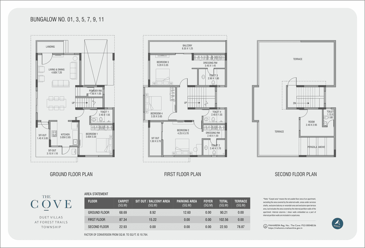 Paranjape The Cove Unit plan - 2330 sq.ft.