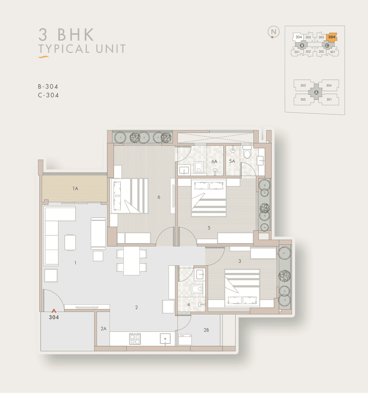 Shubham Anthem Unit plan - 962 sq.ft.
