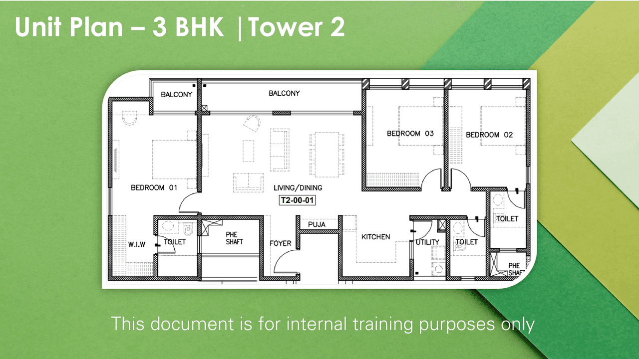 Genurise Life is Green Unit plan - 1163 sq.ft.