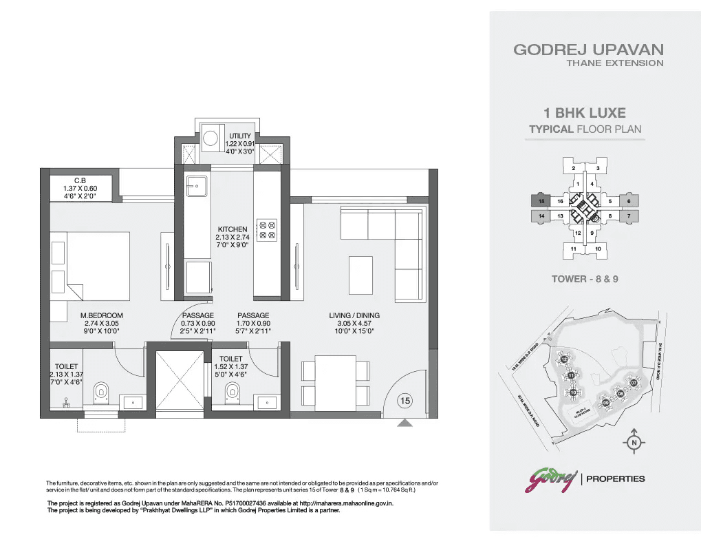 Unit plan - 376 sq.ft.