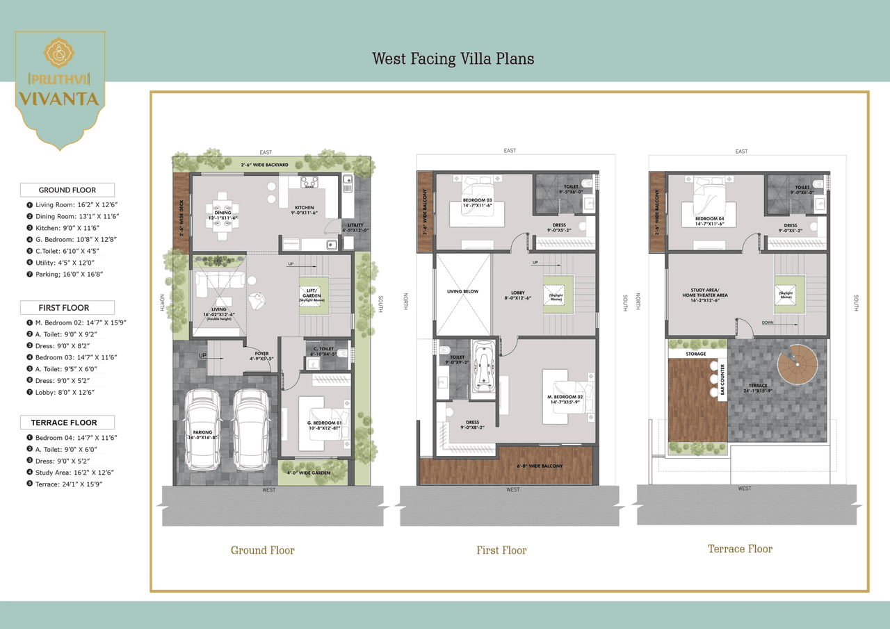 Pruthvi Vivanta Unit plan - 2161 sq.ft.