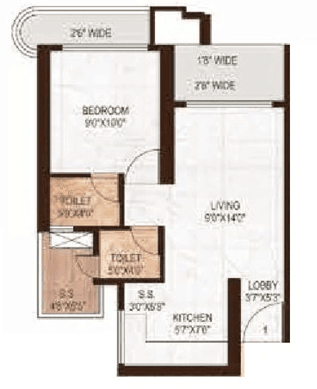 Dream Meadows Unit plan - 463 sq.ft.