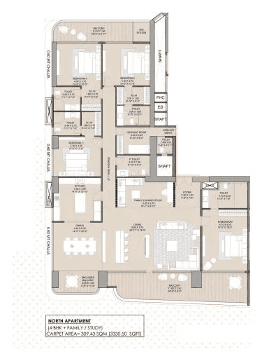 Unit plan - 3330 sq.ft.