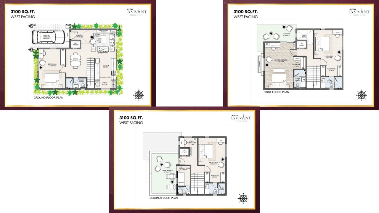ATCO La Vivant Villas Unit plan - 2542 sq.ft.
