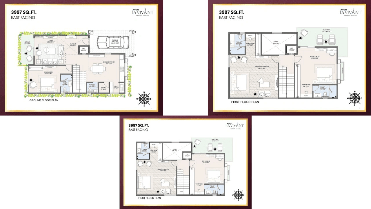 ATCO La Vivant Villas Unit plan - 3277 sq.ft.