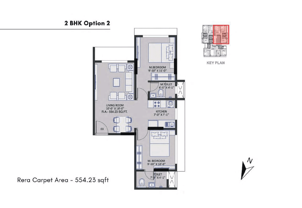 Alliance Vista Unit plan - 554 sq.ft.