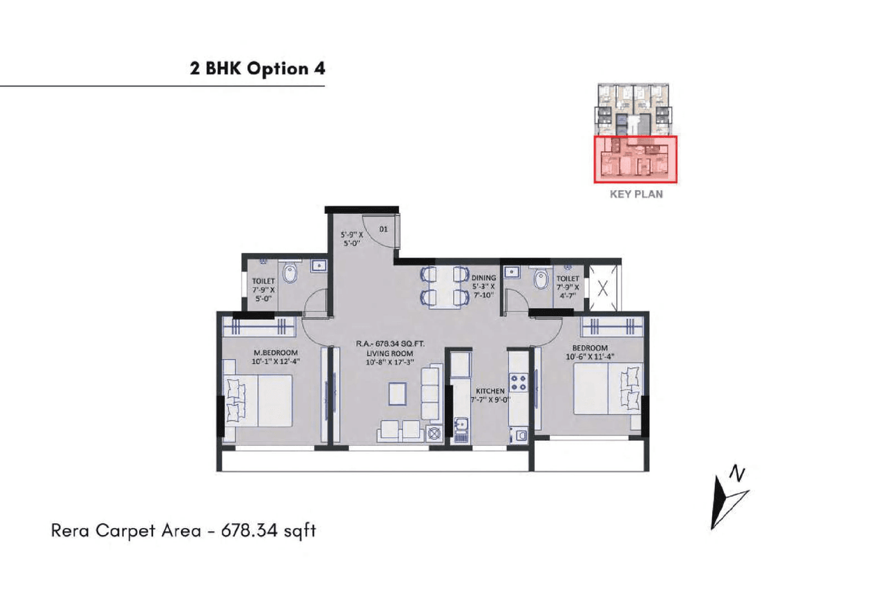 Alliance Vista Unit plan - 679 sq.ft.