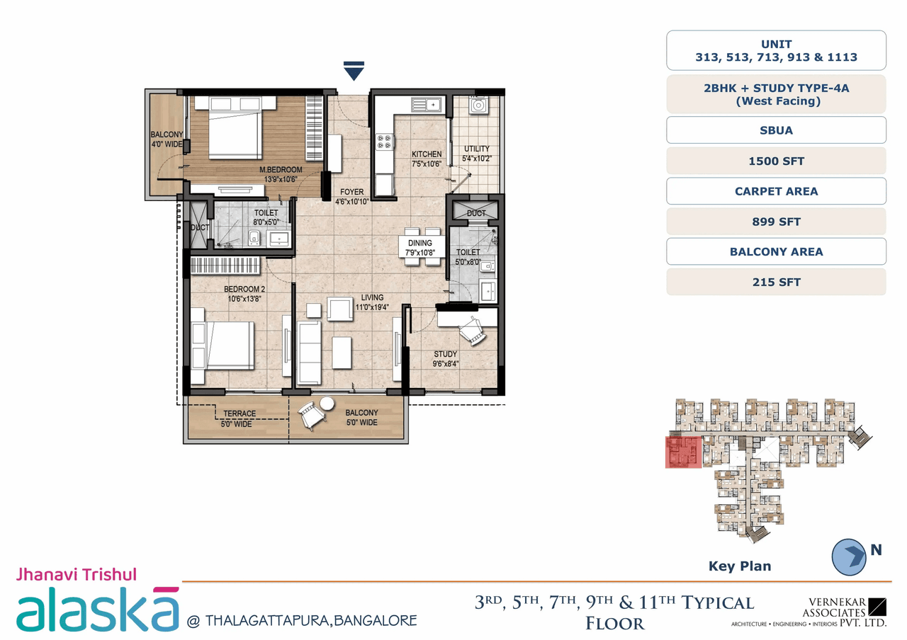 Jhanavi Trishul Alaska Unit plan - 1114 sq.ft.