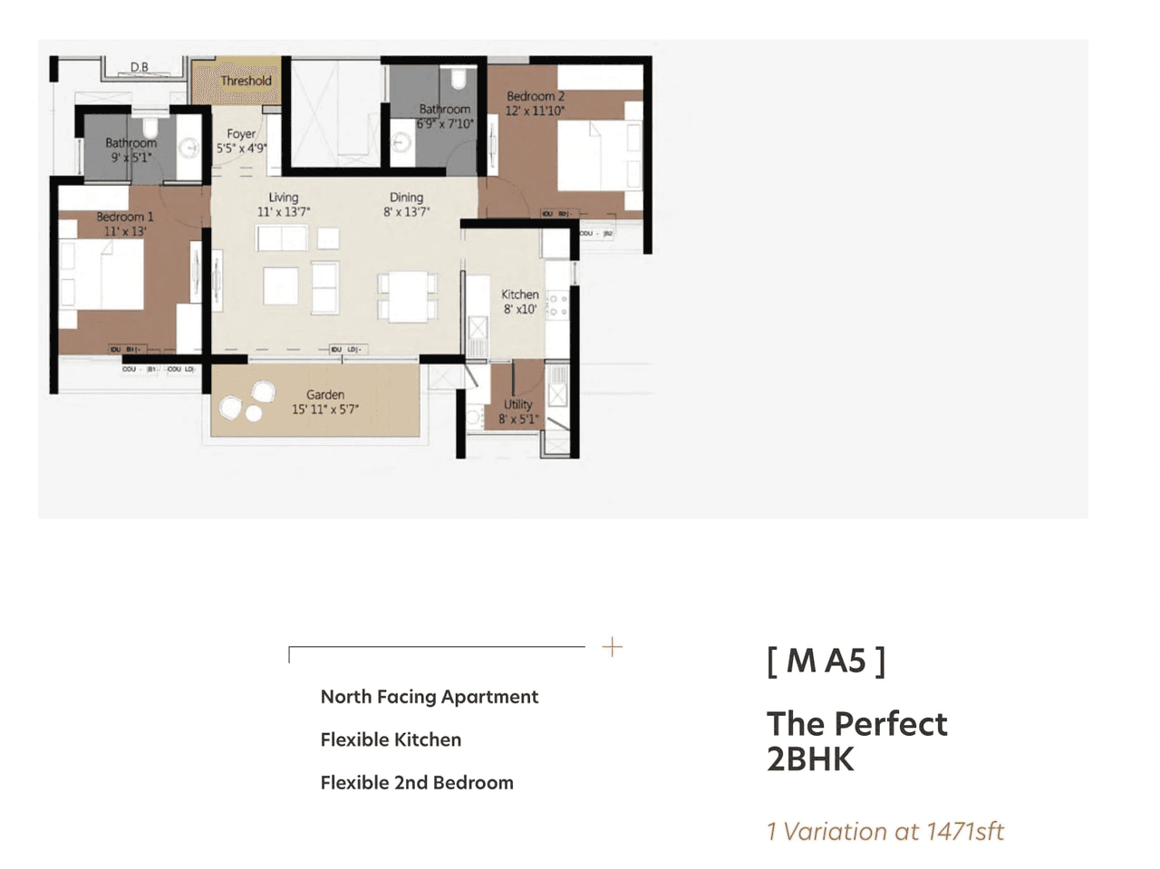 Livingwalls True North Unit plan - 1029 sq.ft.