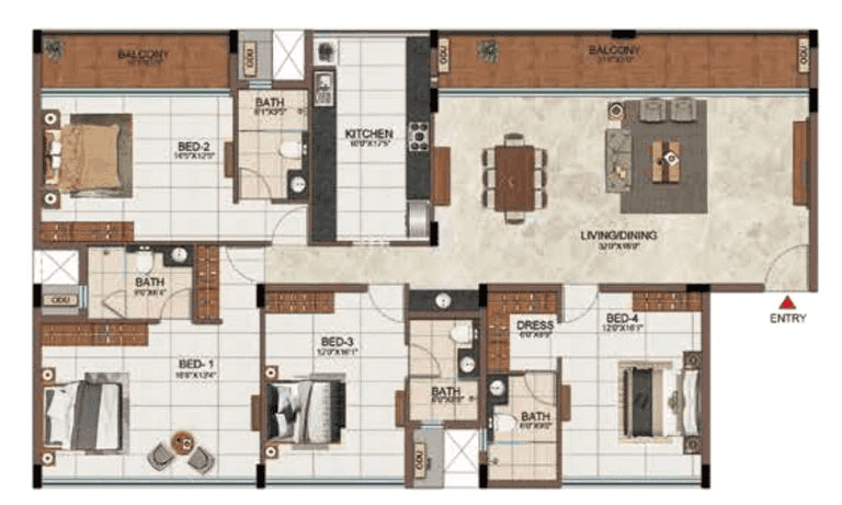 Unit plan - 1942 sq.ft.