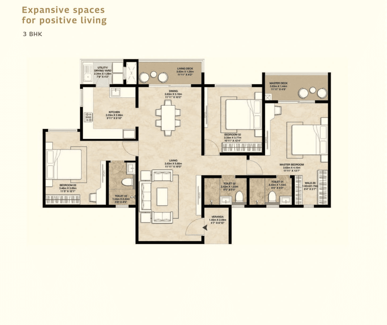 Unit plan - 1462 sq.ft.