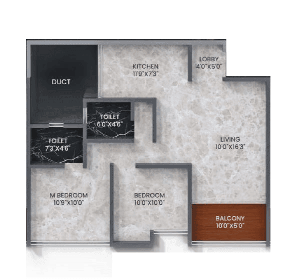Unit plan - 710 sq.ft.