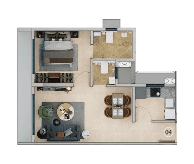 Unit plan - 387 sq.ft.