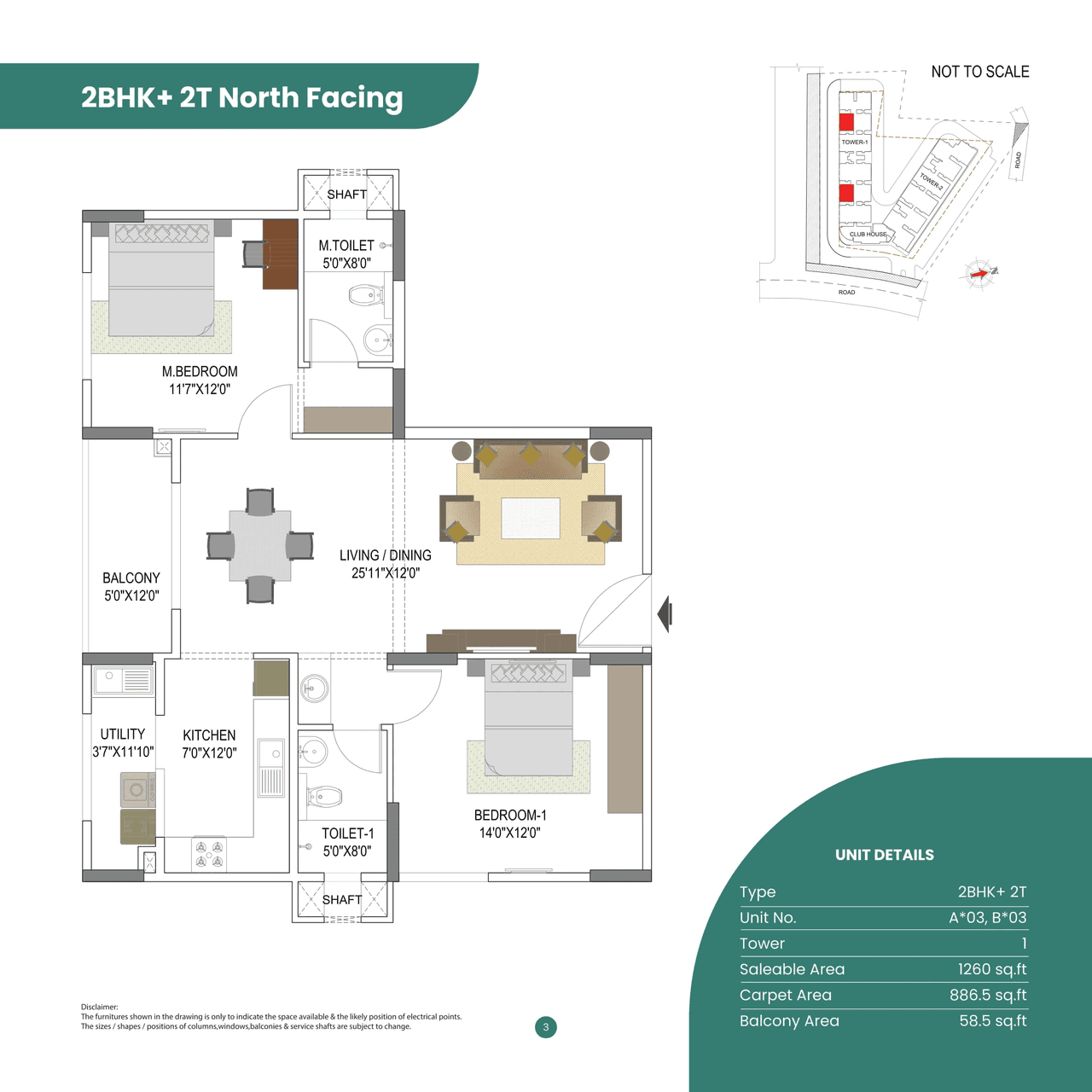 Unit plan - 945 sq.ft.