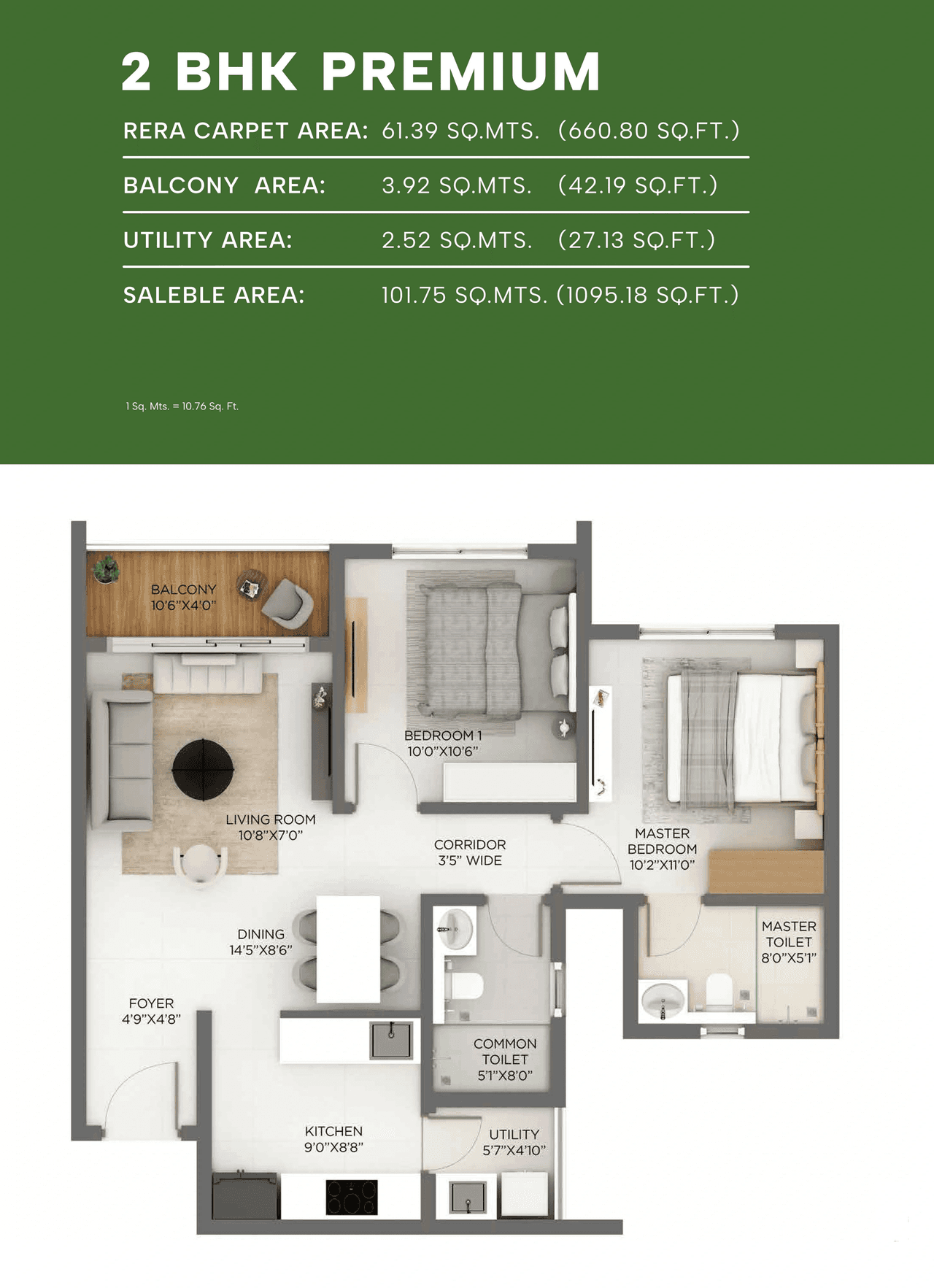 Unit plan - 660 sq.ft.