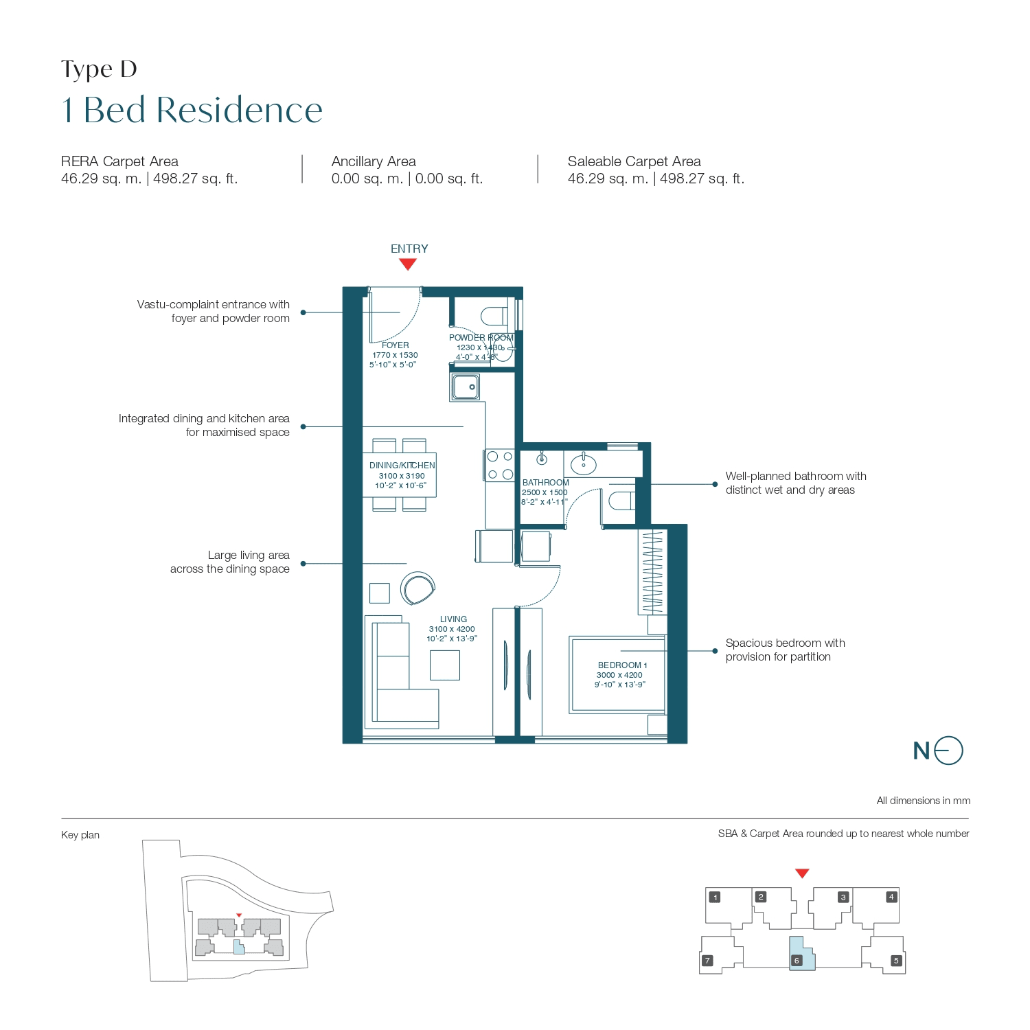 Unit plan - 498 sq.ft.