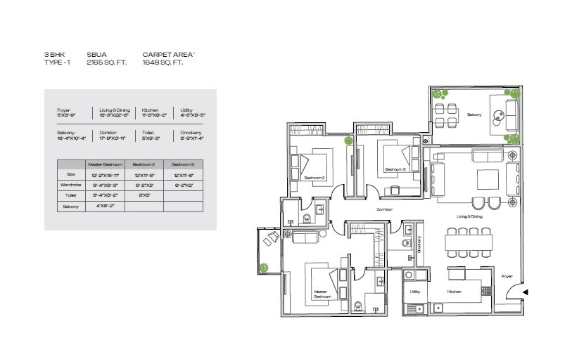 Assetz Mizumi Reserve Unit plan - 1648 sq.ft.