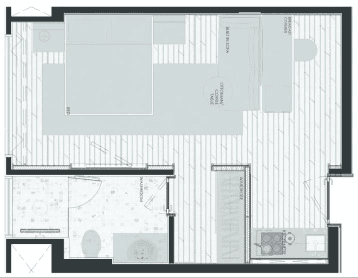 Unit plan - 350 sq.ft.
