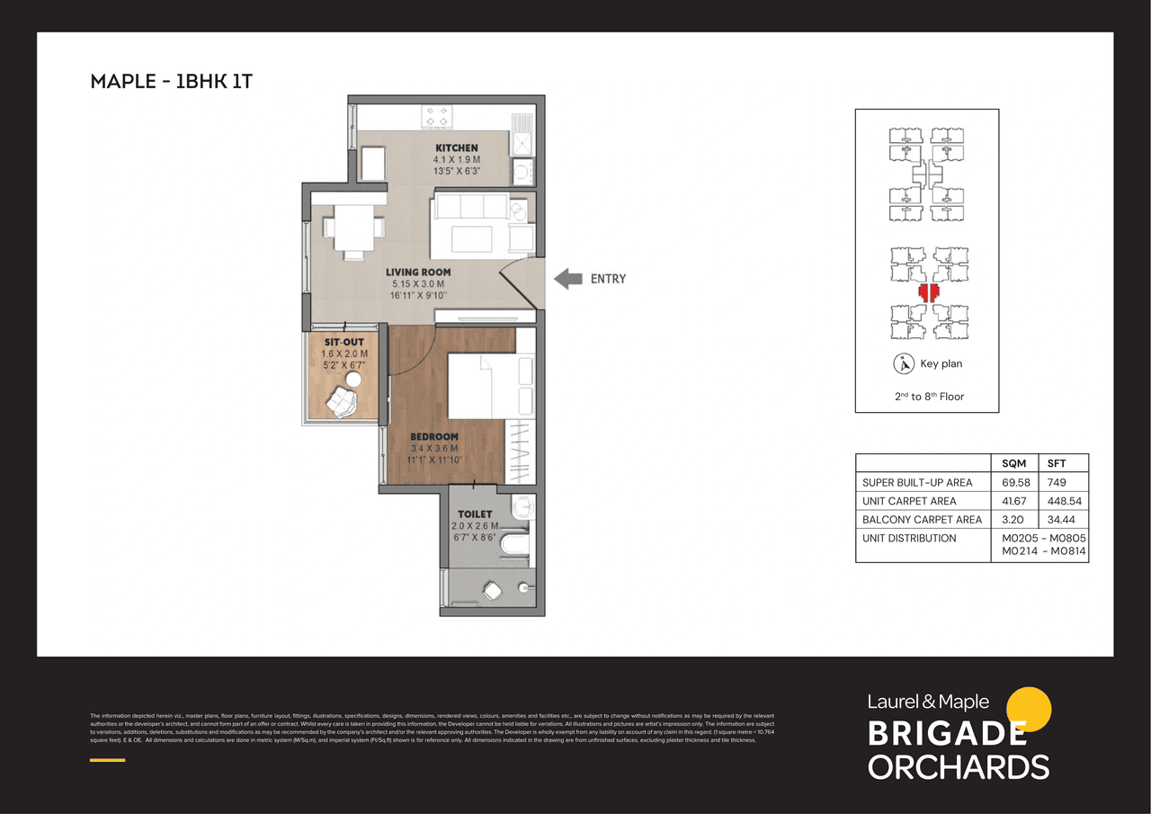 Unit plan - 487 sq.ft.