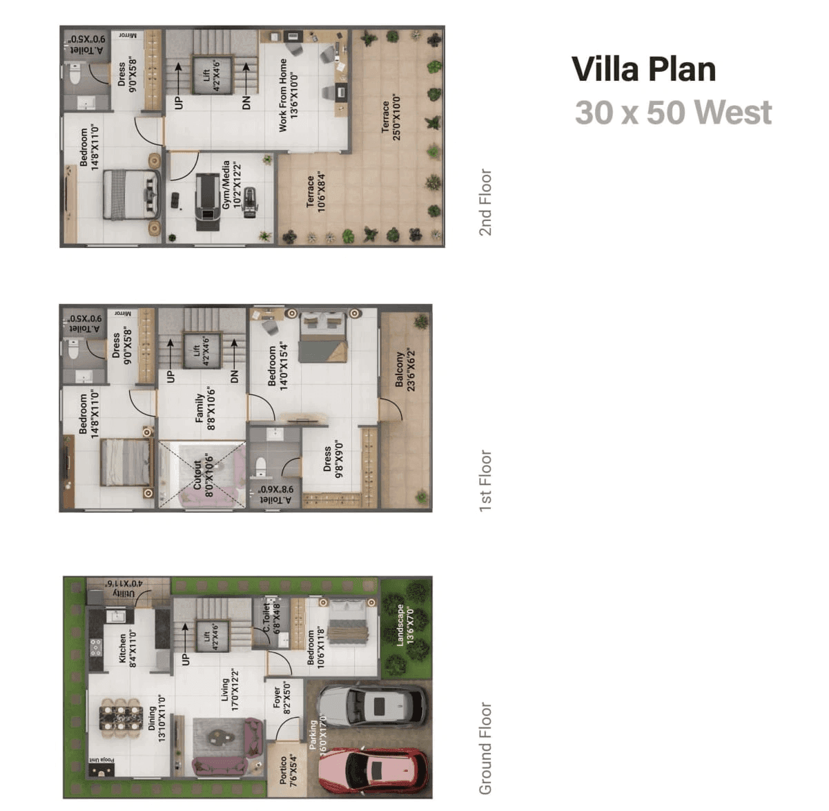 Livvzo Breeze Park Unit plan - 1200 sq.ft.