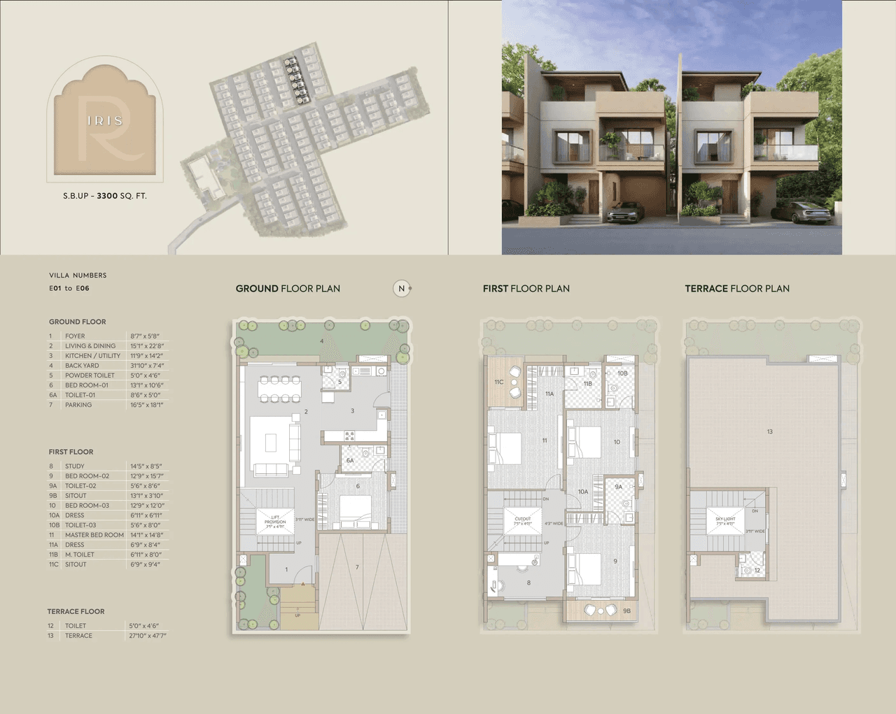 Unit plan - 1823 sq.ft.