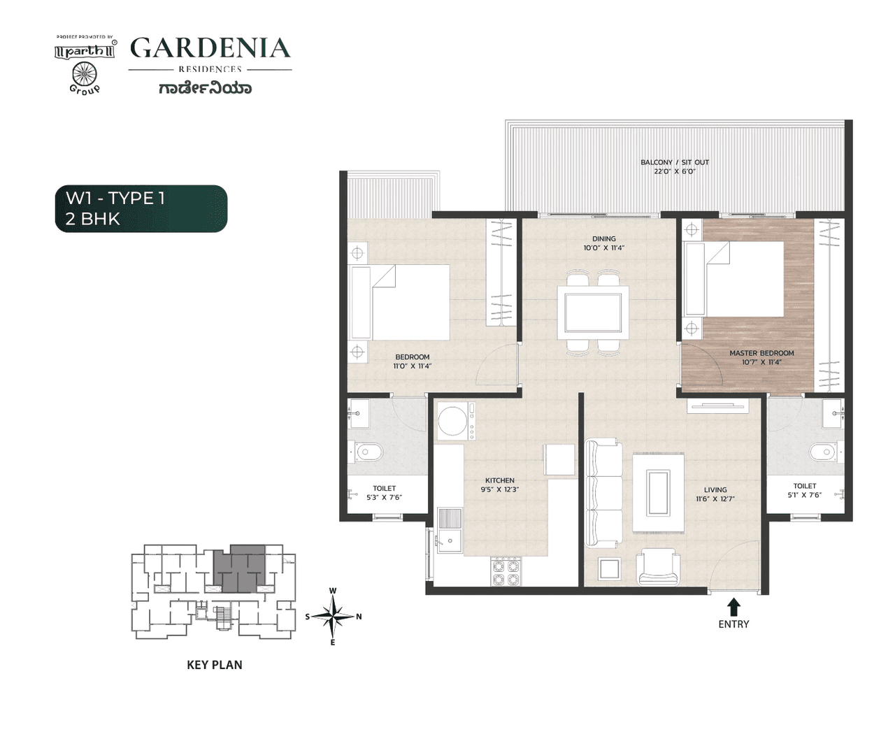 Unit plan - 710 sq.ft.