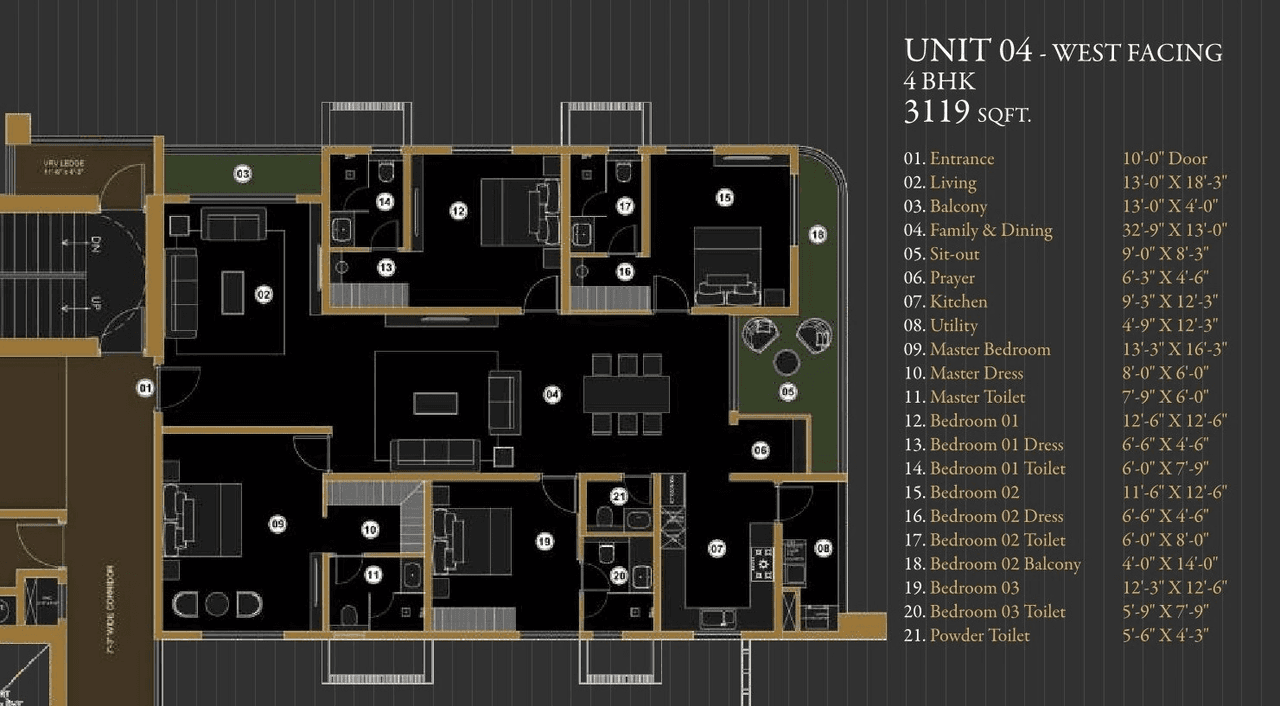 Unit plan - 2245 sq.ft.