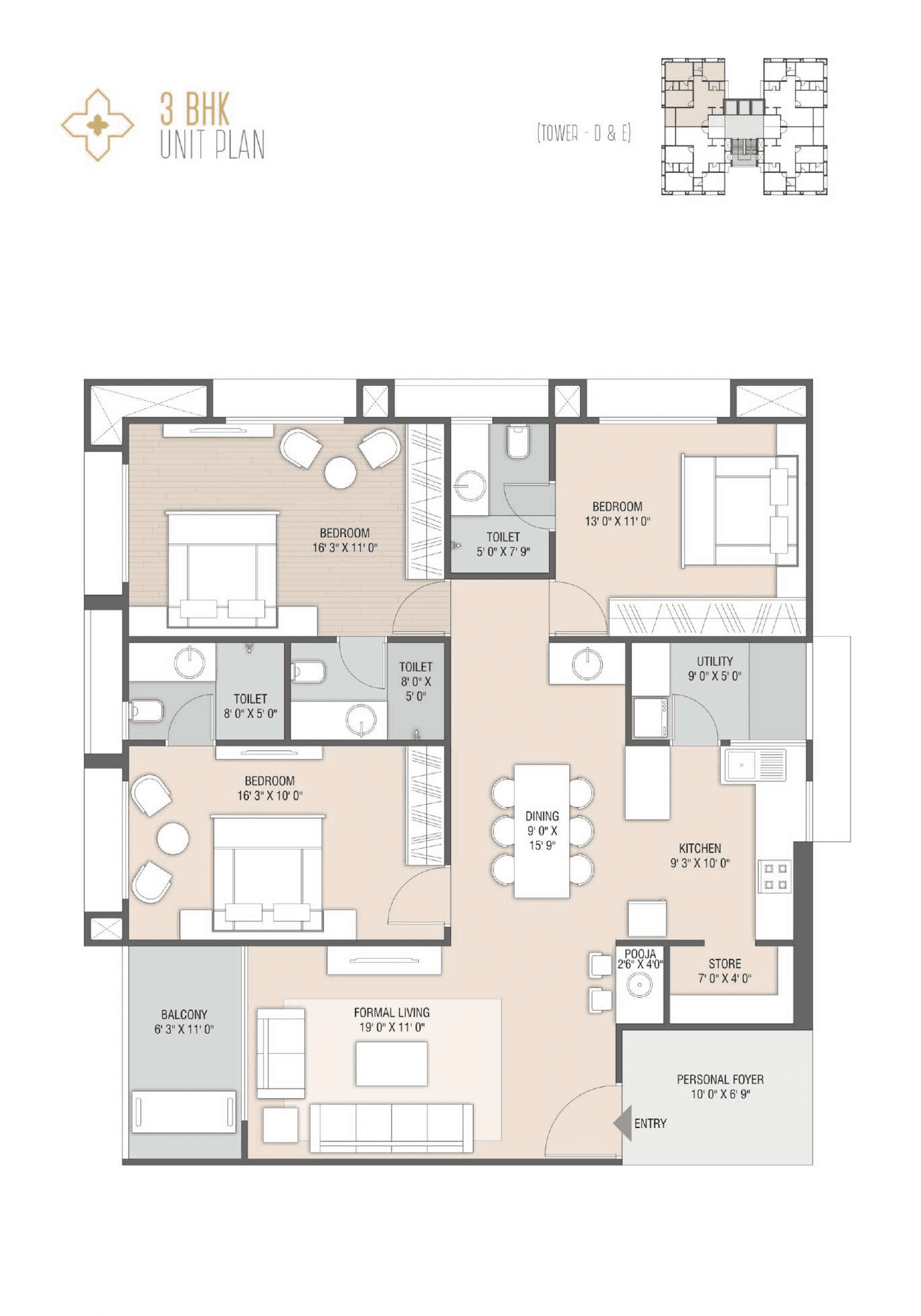 Unit plan - 1248 sq.ft.
