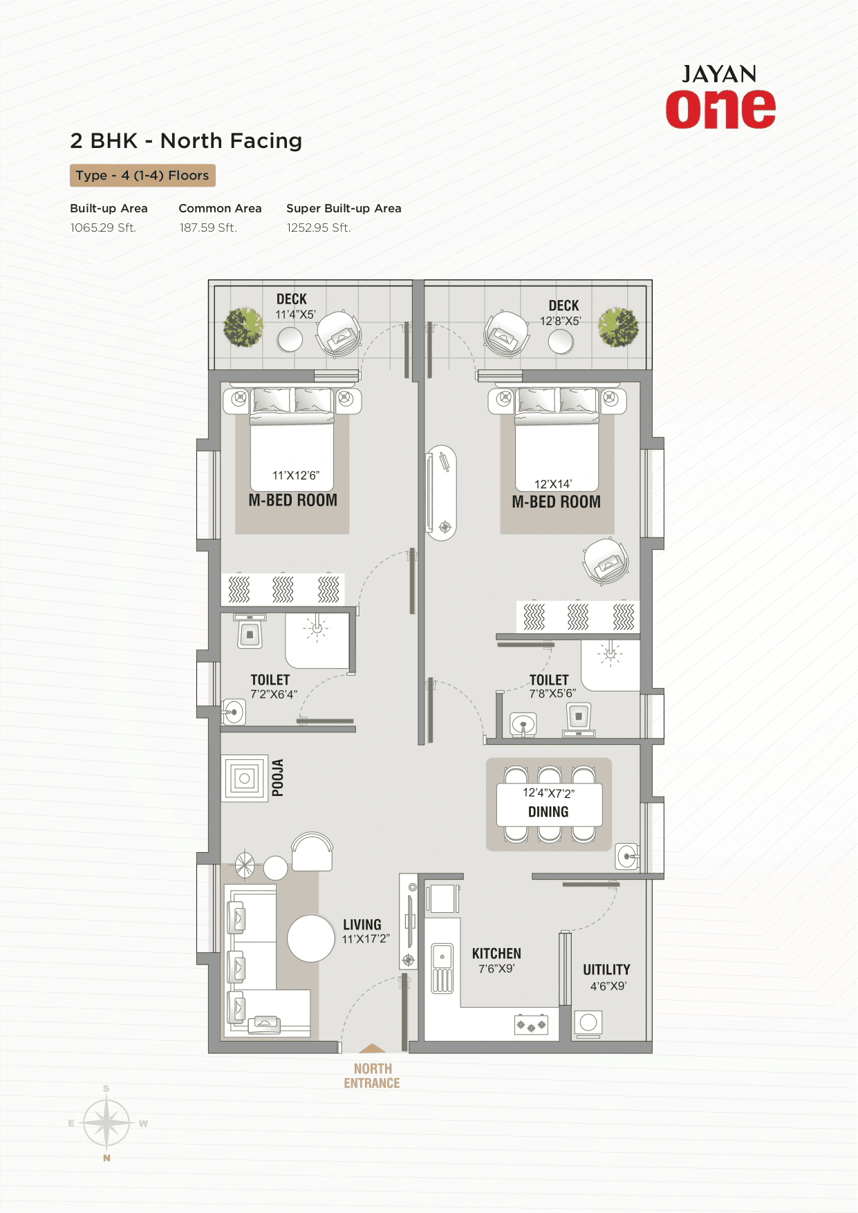 Unit plan - 817 sq.ft.