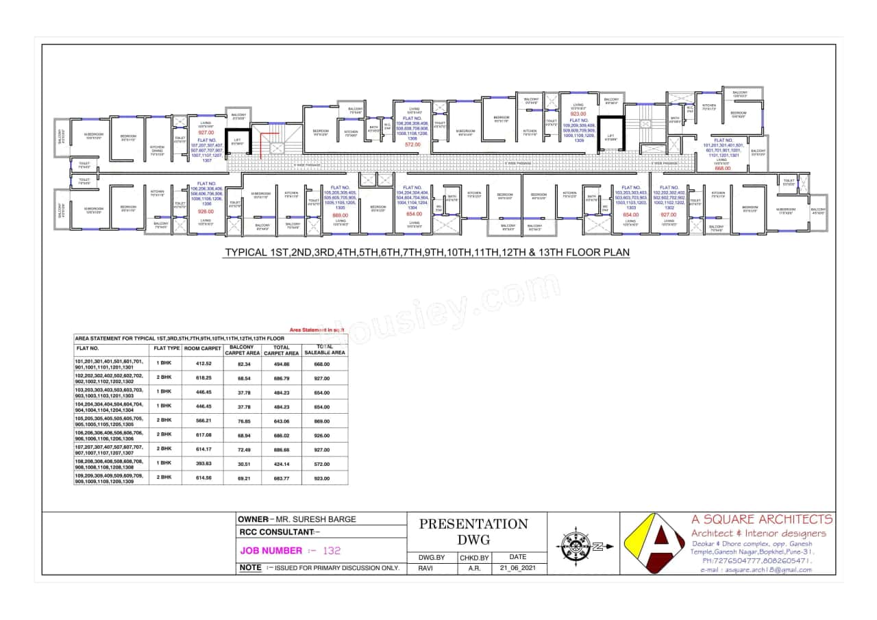 Amarnath Amora Tower Floor Plan