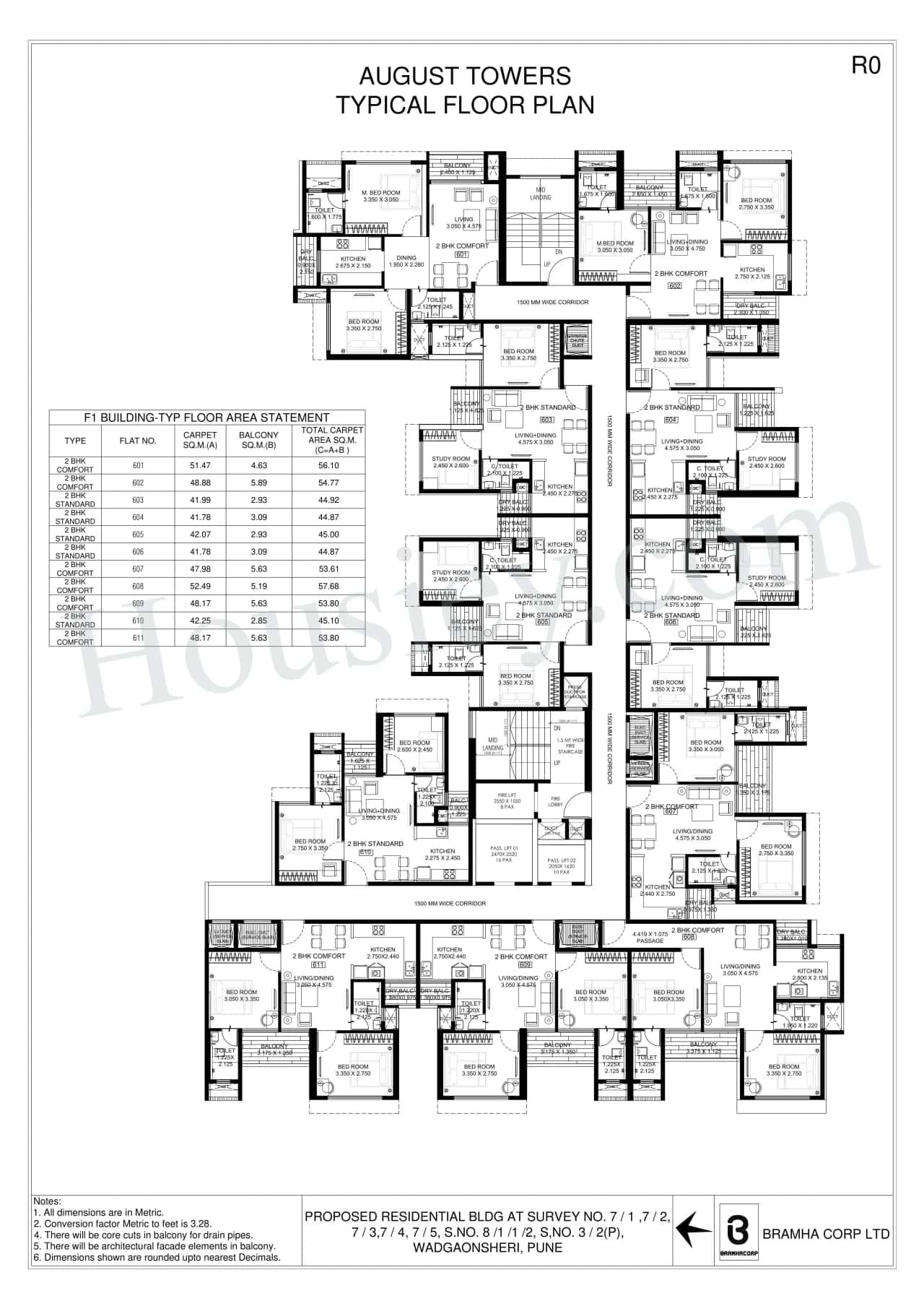 Bramha August Tower Floor Plan