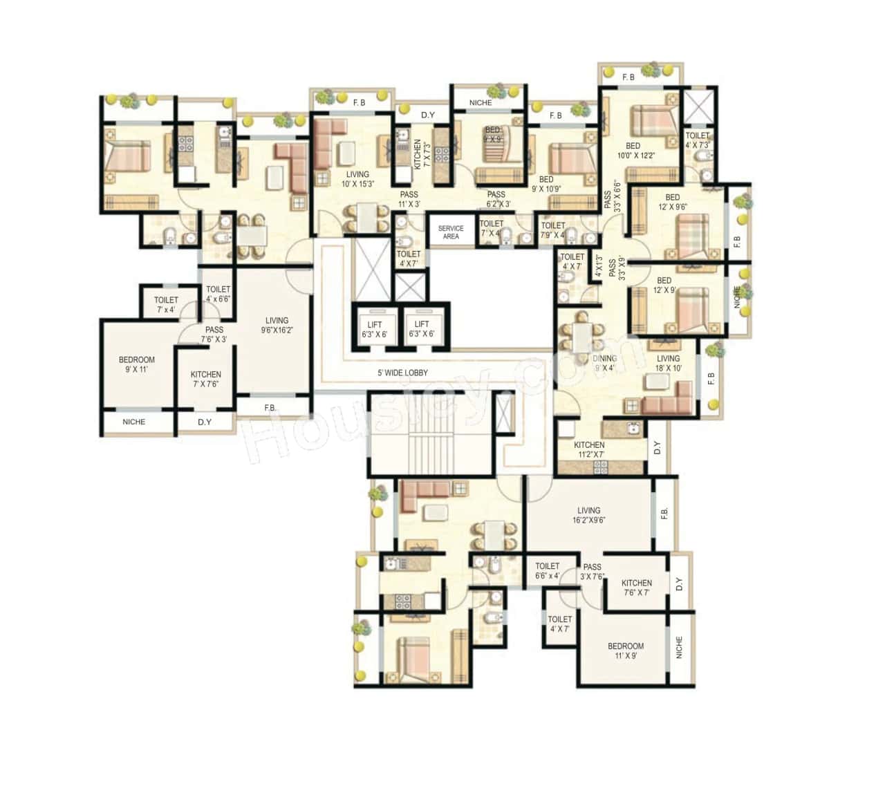 Ekta Parksville Floor plan 1