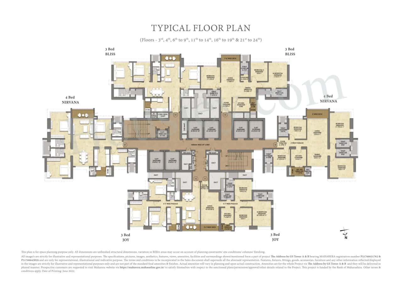 Raymond The Address by GS Floor plan 3