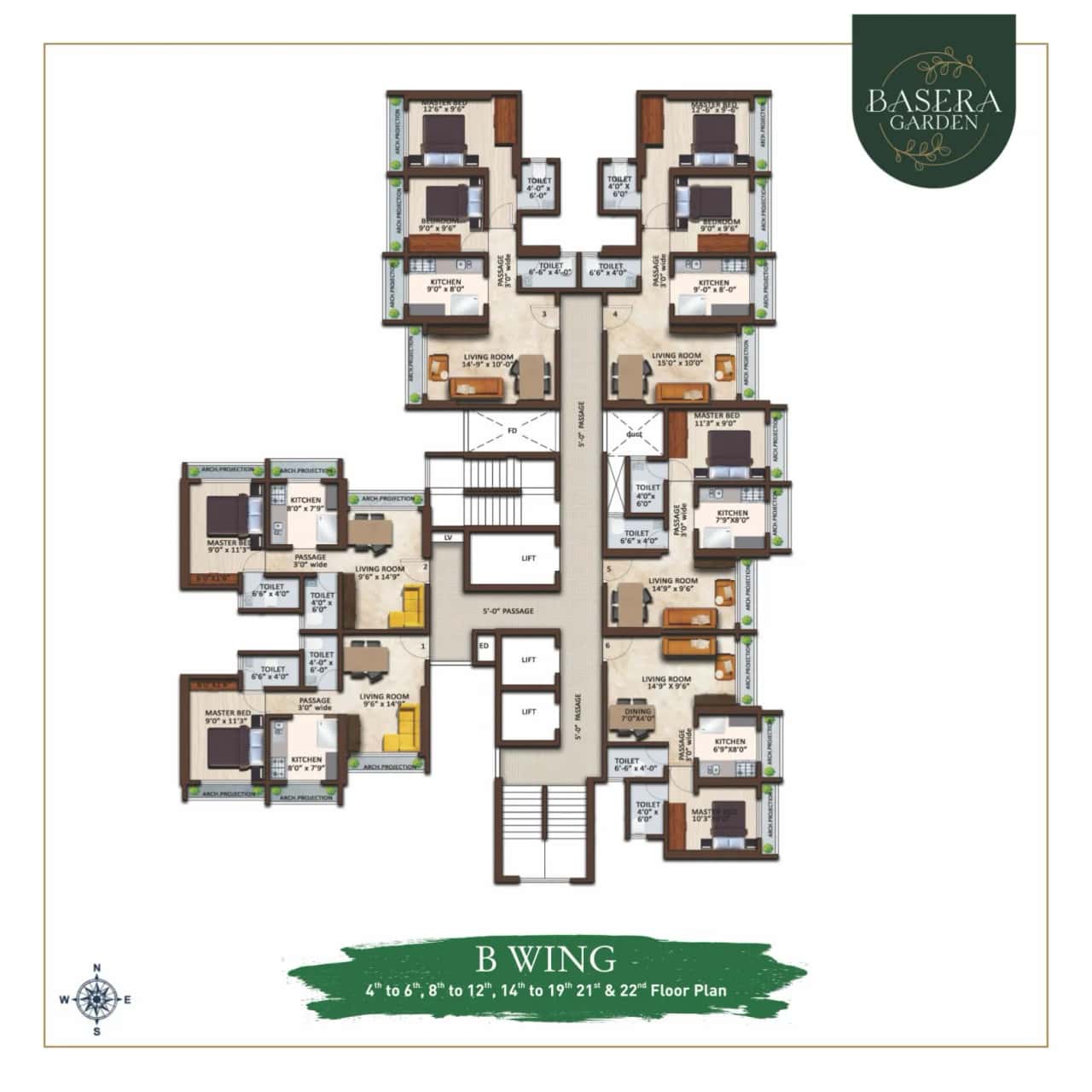 Skyland Basera Garden Floor plan 3