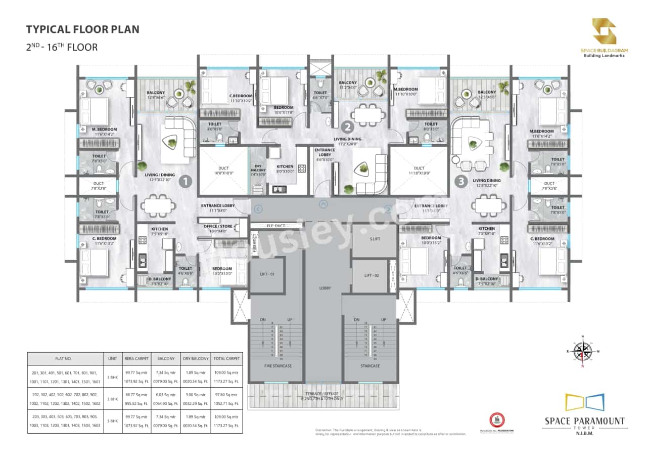 Space Paramount Tower Floor plan 1