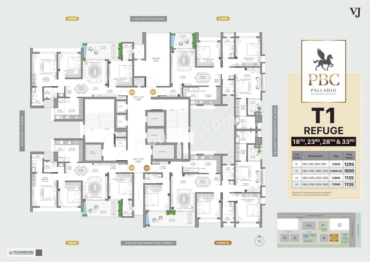 VJ Palladio Balewadi Central Floor plan 1