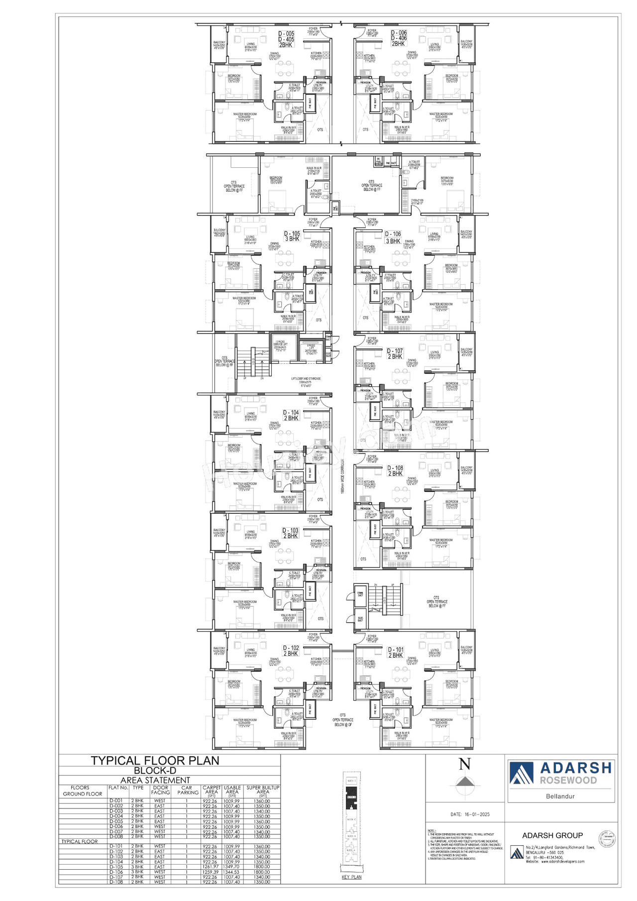 Adarsh Rosewood Floor plan 4