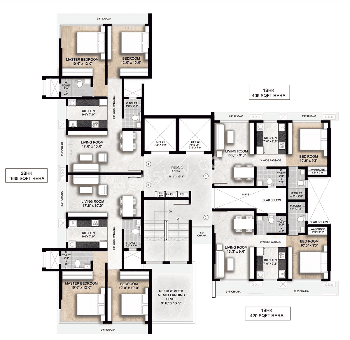 Advent Neel Residency Floor plan 3