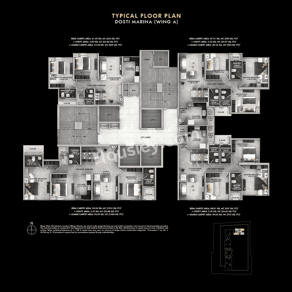 Dosti Eastern Bay Floor plan 1