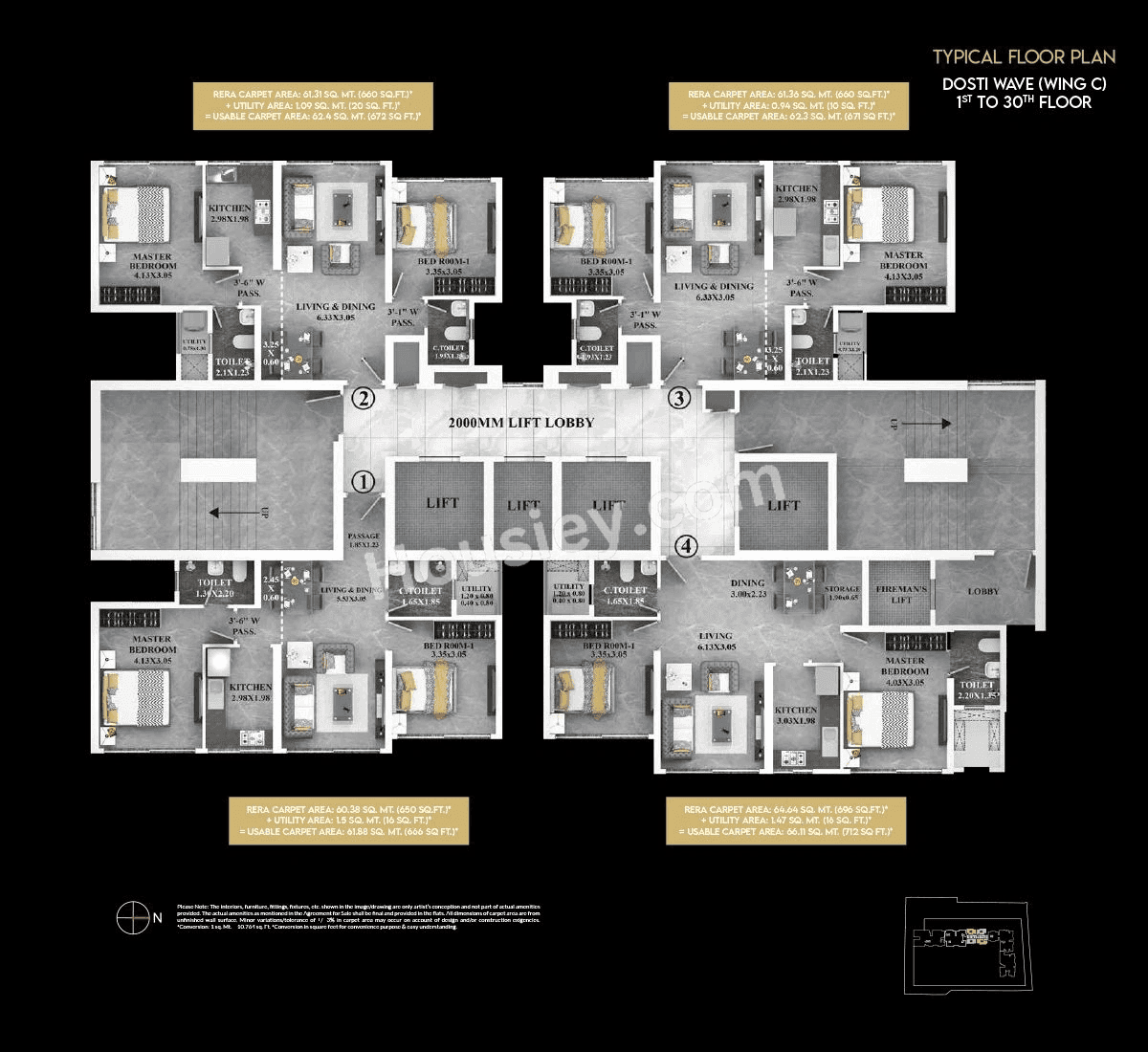 Dosti Eastern Bay Floor plan 3
