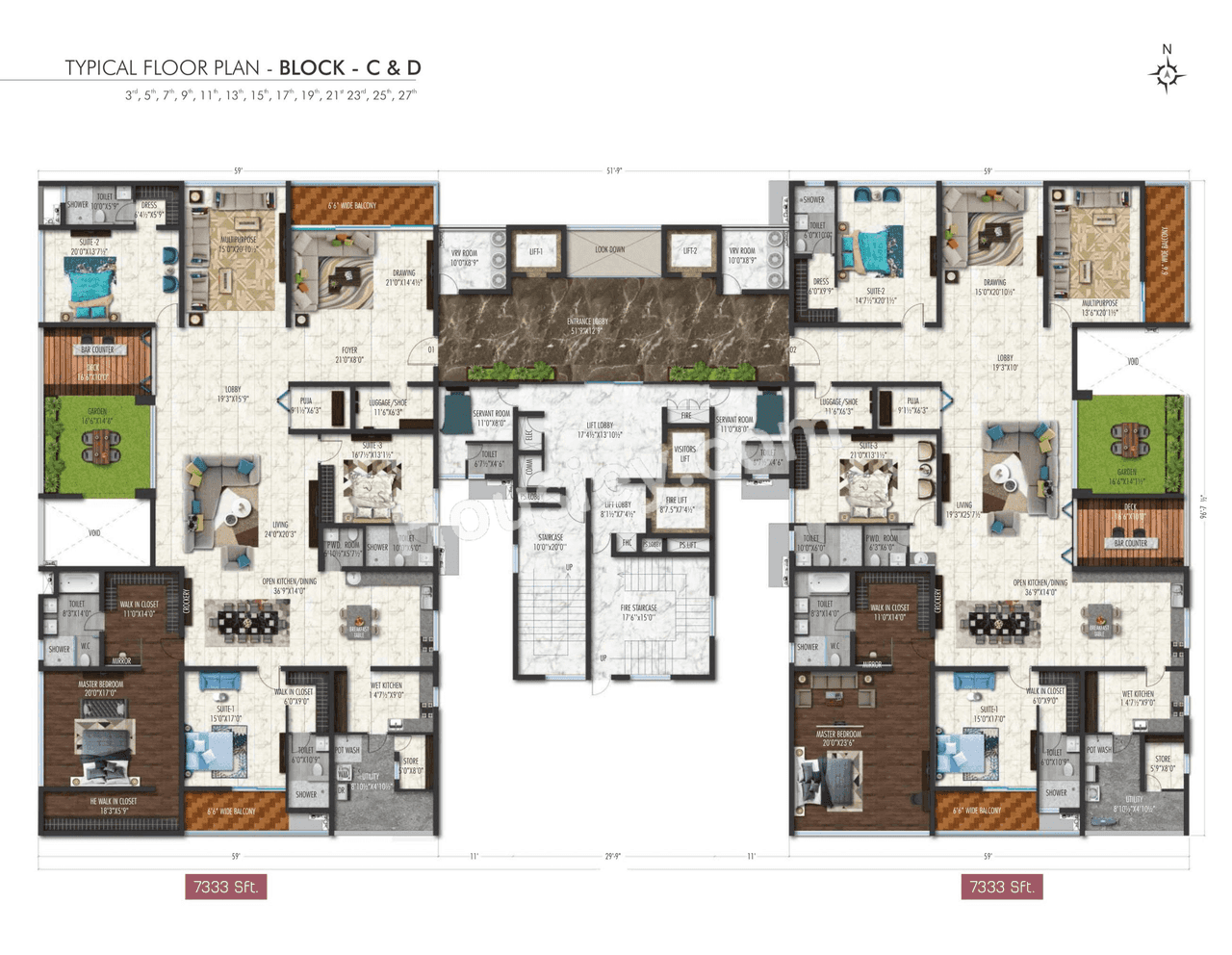 Fortune Sonthalia Sky Villas Floor plan 2